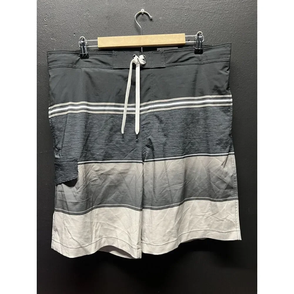 Sonoma Mens Sz XL BOARD SHORTS/SWIM TRUNKS Black Drawstring NWT